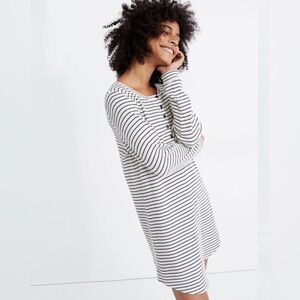 Madewell Waffle Knit Sleep Dress in Stripe